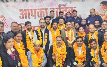 कोटा अदालत में जश्न का माहौल अध्यक्ष बनें भारत अड़सेला, शंभू सोनी महासचिव, कैलाश बामनिया उपाध्यक्ष