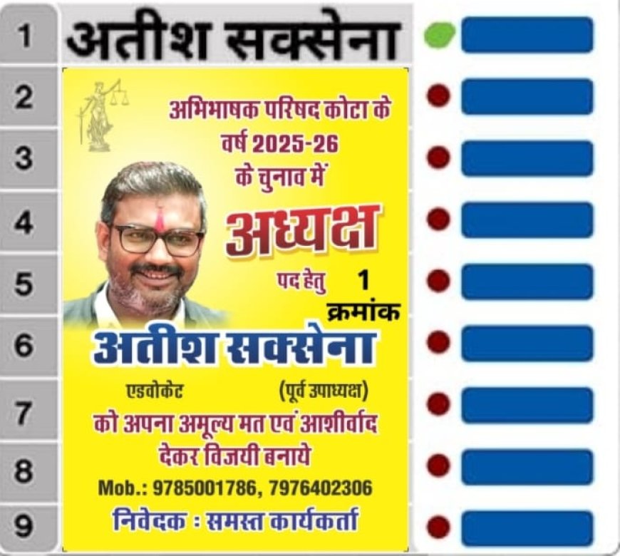 कोटा अभिभाषक परिषद चुनाव: अनुभव और युवा नेतृत्व के बीच संतुलित मुकाबला, ताजा सर्वे रिपोर्ट