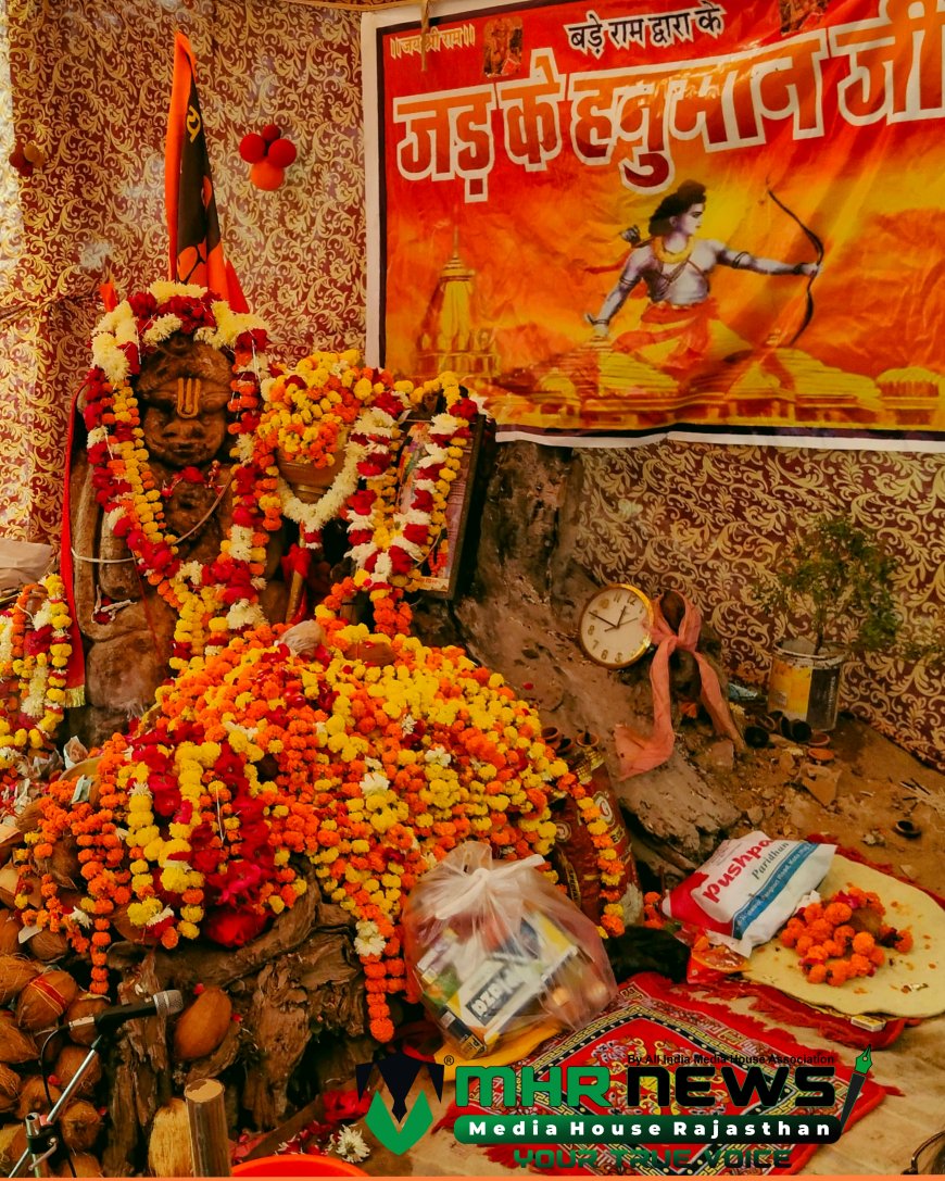 कोटा में बालाजी की आस्था का बड़ा चमत्कार: राम दरबार के प्रांगण में जड़ के बीच से प्रकट हुई प्राचीन प्रतिमा