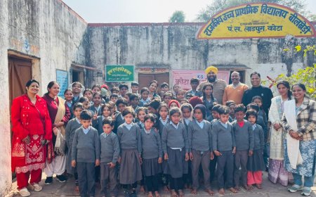 कोटा यूथ सोसाइटी ने मकरसंक्रांति पर बच्चों को बांटी गर्म जर्सियां