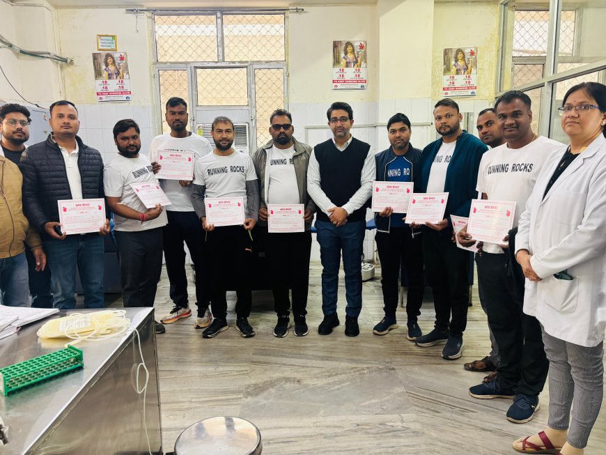 ऊर्जा मंत्री के जन्मदिन पर रनिंग रॉक्स ने लगाया रक्तदान शिविर, 21 यूनिट रक्त संग्रह